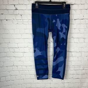 Athleta Crop Leggings Blue Camo